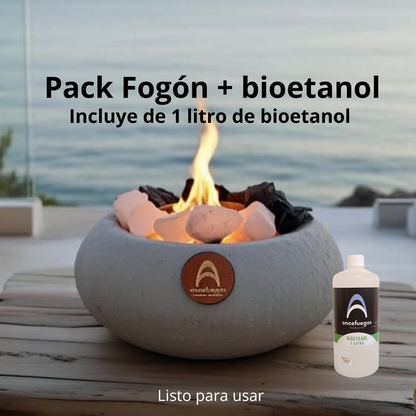 Pack Mediano Cuarzo Fusión + Bioetanol 1 L
